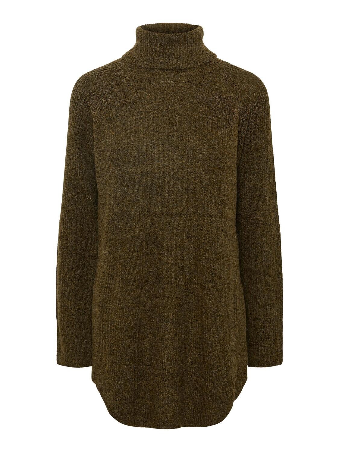 PCELLEN LS LONG KNIT NOOS BC Dark Olive