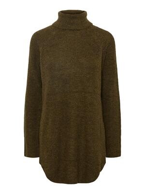PCELLEN LS LONG KNIT NOOS BC Dark Olive