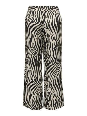 JDYCAMILLE MW WIDE PANT WVN Sandshell-BLACK ZEBRA