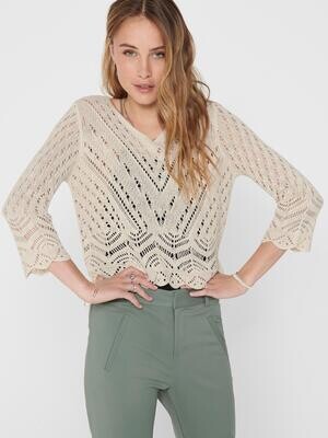 JDYNEW SUN 3/4 CROPPED PULLOVER KNT NOOS Tapioca