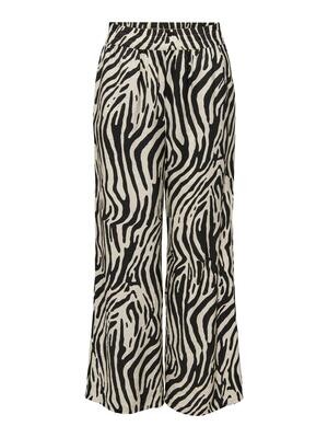 JDYCAMILLE MW WIDE PANT WVN Sandshell-BLACK ZEBRA