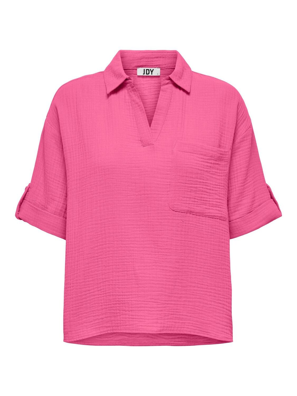 JDYTHEIS LOOSE 2/4 SHIRT WVN Pink Power