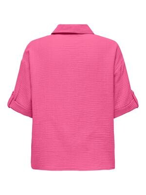 JDYTHEIS LOOSE 2/4 SHIRT WVN Pink Power
