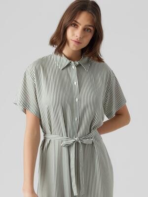 VMBUMPY SS CALF SHIRT DRESS NOOS Snow White-Laurel wreath