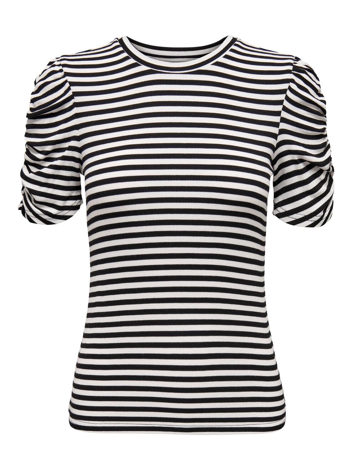 ONLBELIA 2/4 RUCHING TOP BOX JRS Black-Cloud dancer (ola)