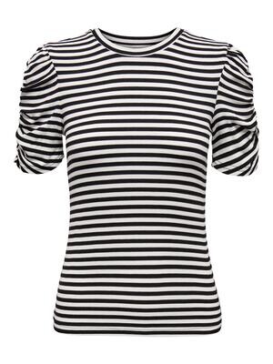 ONLBELIA 2/4 RUCHING TOP BOX JRS Black-Cloud dancer (ola)