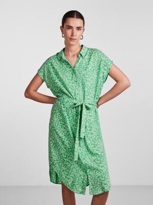 PCNYA SS SHIRT DRESS BC Irish Green/Flower