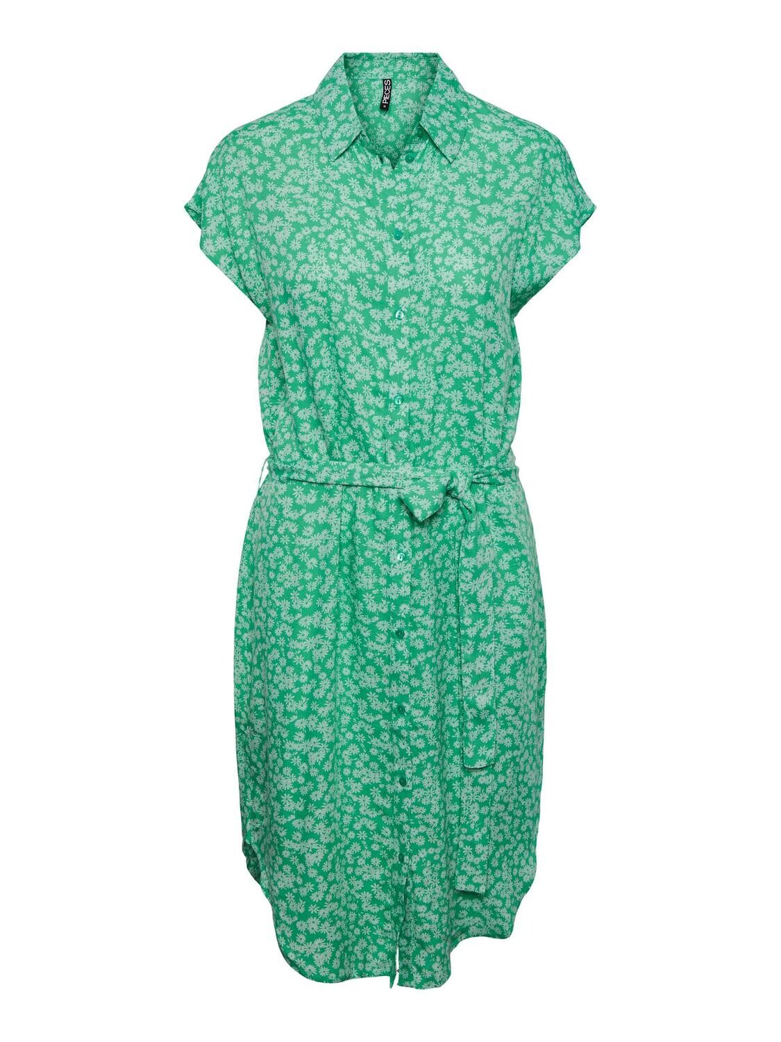 PCNYA SS SHIRT DRESS BC Irish Green/Flower