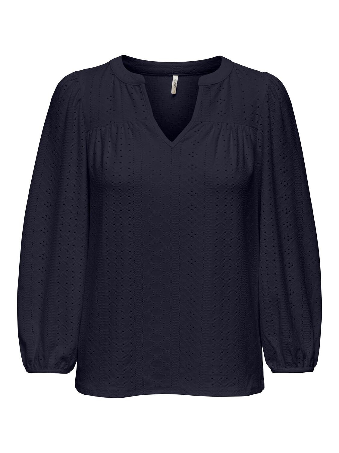 ONLSANDRA 3/4 SPLIT TOP JRS Night Sky