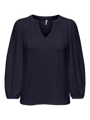 ONLSANDRA 3/4 SPLIT TOP JRS Night Sky