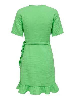 ONLTHYRA SS WRAP DRESS WVN CS Summer Green