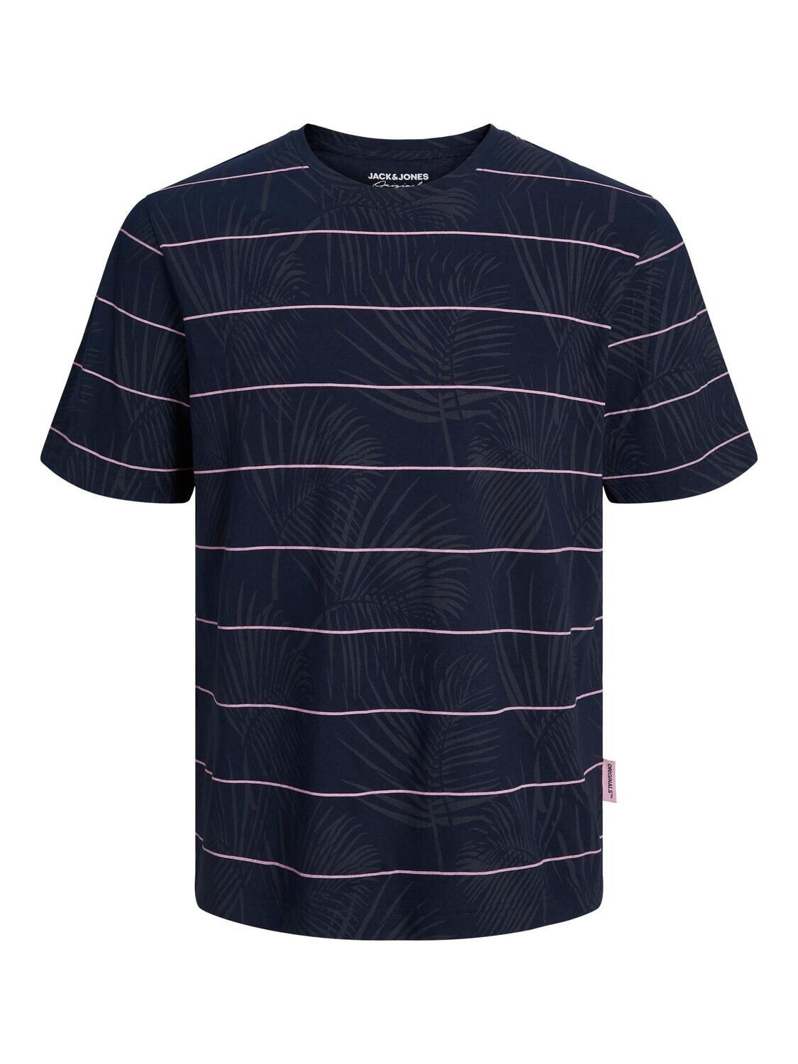 JORPALMA AOP STRIPE TEE SS CREW NECK Navy Blazer