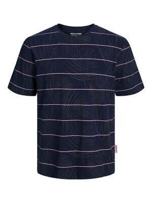 JORPALMA AOP STRIPE TEE SS CREW NECK Navy Blazer