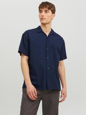 JORPALMA SEERSUCKER SHIRT SS SN Navy Blazer