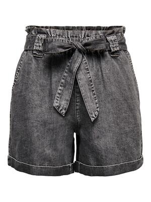 ONLBEA SMILLA HW PB LOOSE DNM SHORTS Grey Denim