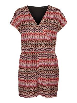 VMDICTE SS PLAYSUIT JRS Bittersweet-Bon bon  n navy b
