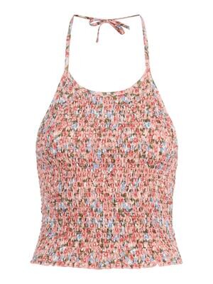 PCSELINA HALTER NECK TOP BC Strawberry Pink-SMALL FLOWER