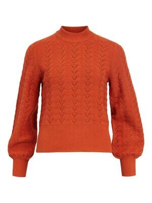 OBJHOPE L/S KNIT PULLOVER 123 Gold Flame/Melange