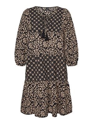 VMMAYA 3/4 SHORT DRESS BOHO EXP Night Sky-IRISH CREAM MAYA