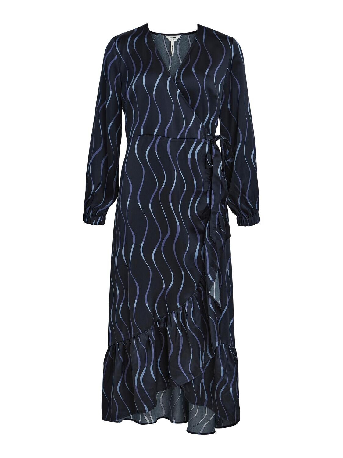 OBJLIPA LS MIDI DRESS A AW FAIR 22 Dress Blues-Clematis blue
