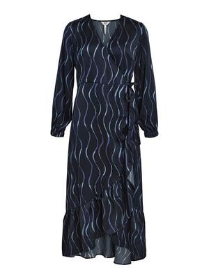 OBJLIPA LS MIDI DRESS A AW FAIR 22 Dress Blues-Clematis blue