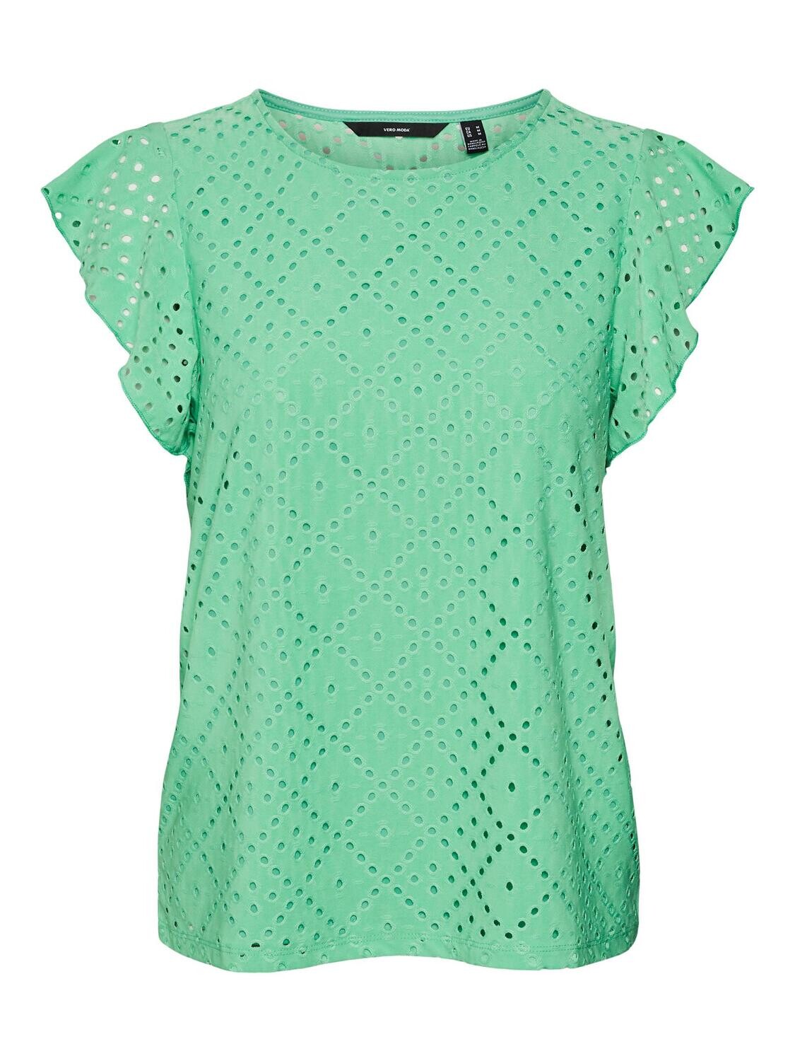 VMTASSA SL FRILL TOP NOOS Jade Cream