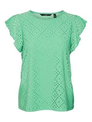 VMTASSA SL FRILL TOP NOOS Jade Cream