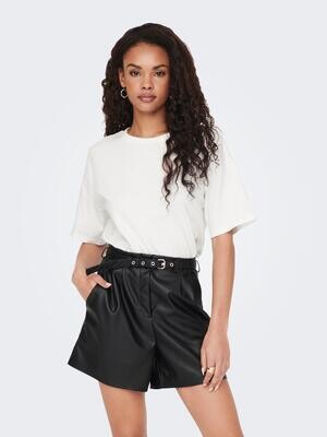 ONLHEIDI FAUX LEATHER SHORTS NOOS OTW Black