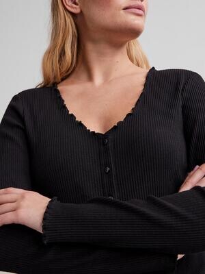 PCNUKISA LS CARDIGAN NOOS BC Black