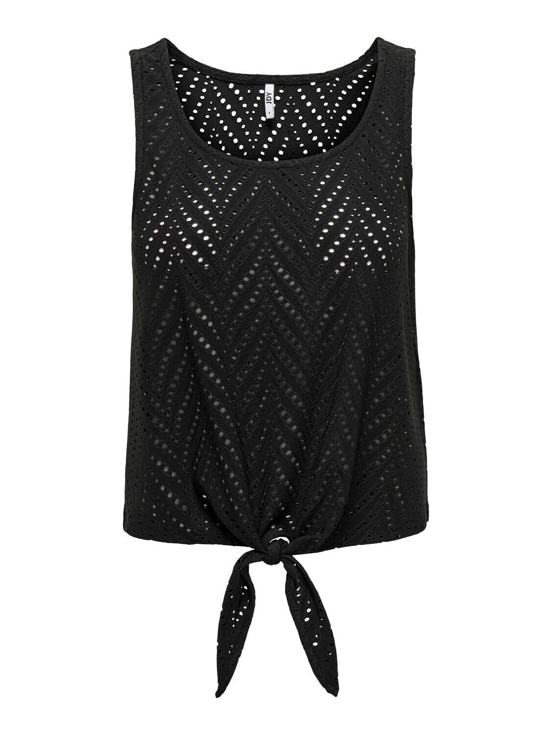 JDYCARLA CATHINKA S/L KNOT TOP JRS Black