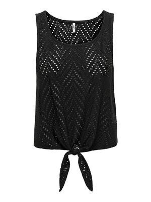JDYCARLA CATHINKA S/L KNOT TOP JRS Black