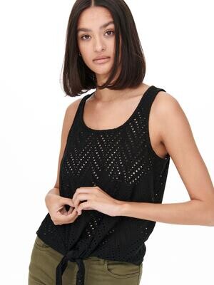 JDYCARLA CATHINKA S/L KNOT TOP JRS Black
