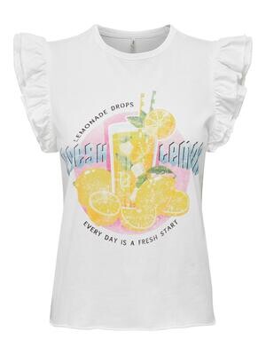 ONLLUCY S/S FRUIT TOP BOX JRS Cloud Dancer-Fresh