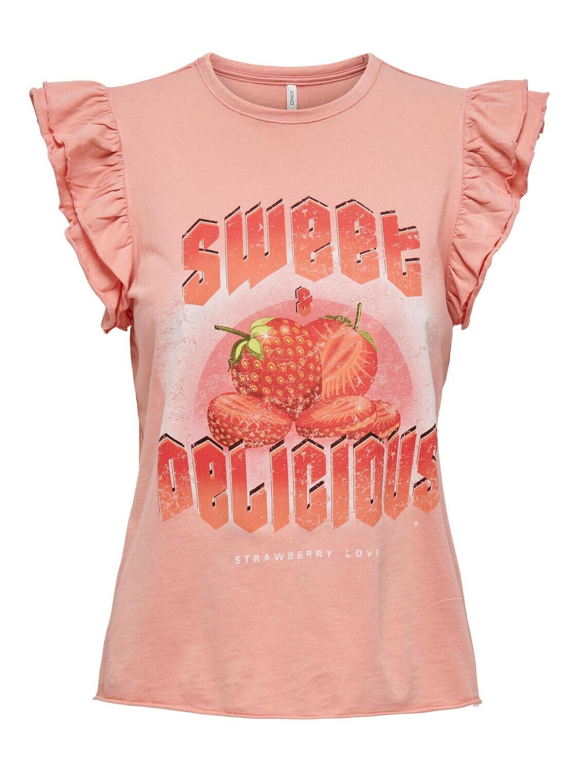 ONLLUCY S/S FRUIT TOP BOX JRS Coral Haze-Sweet