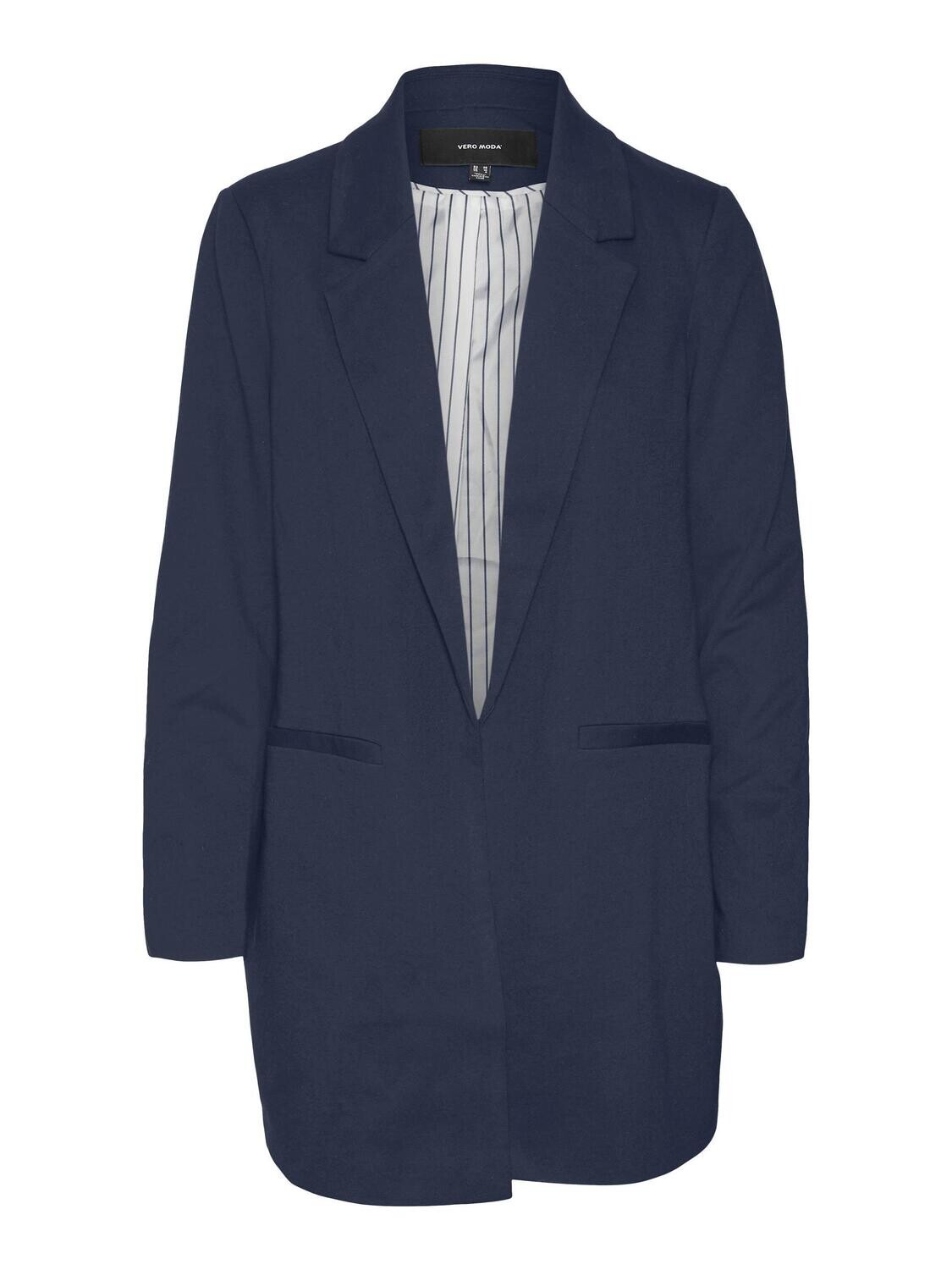 VMHARUKI L/S JERSEY LONG BLAZER EXC Navy Blazer