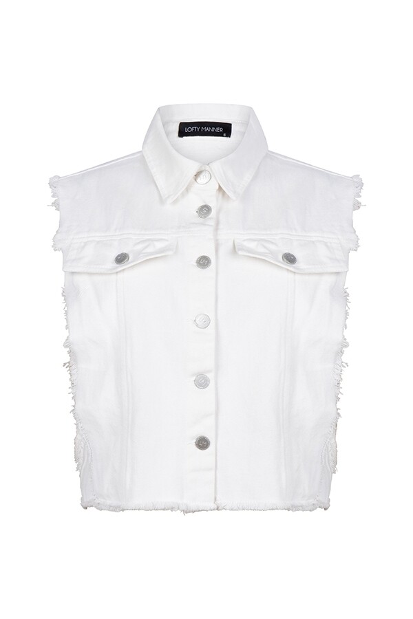 Gilet Jhene White