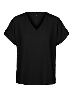 VMGABRIELLE COCO S/S V-NECK TOP EXP Black