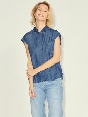 JXLAYLA SL CHAMBRAY SHIRT SN Medium Blue Denim