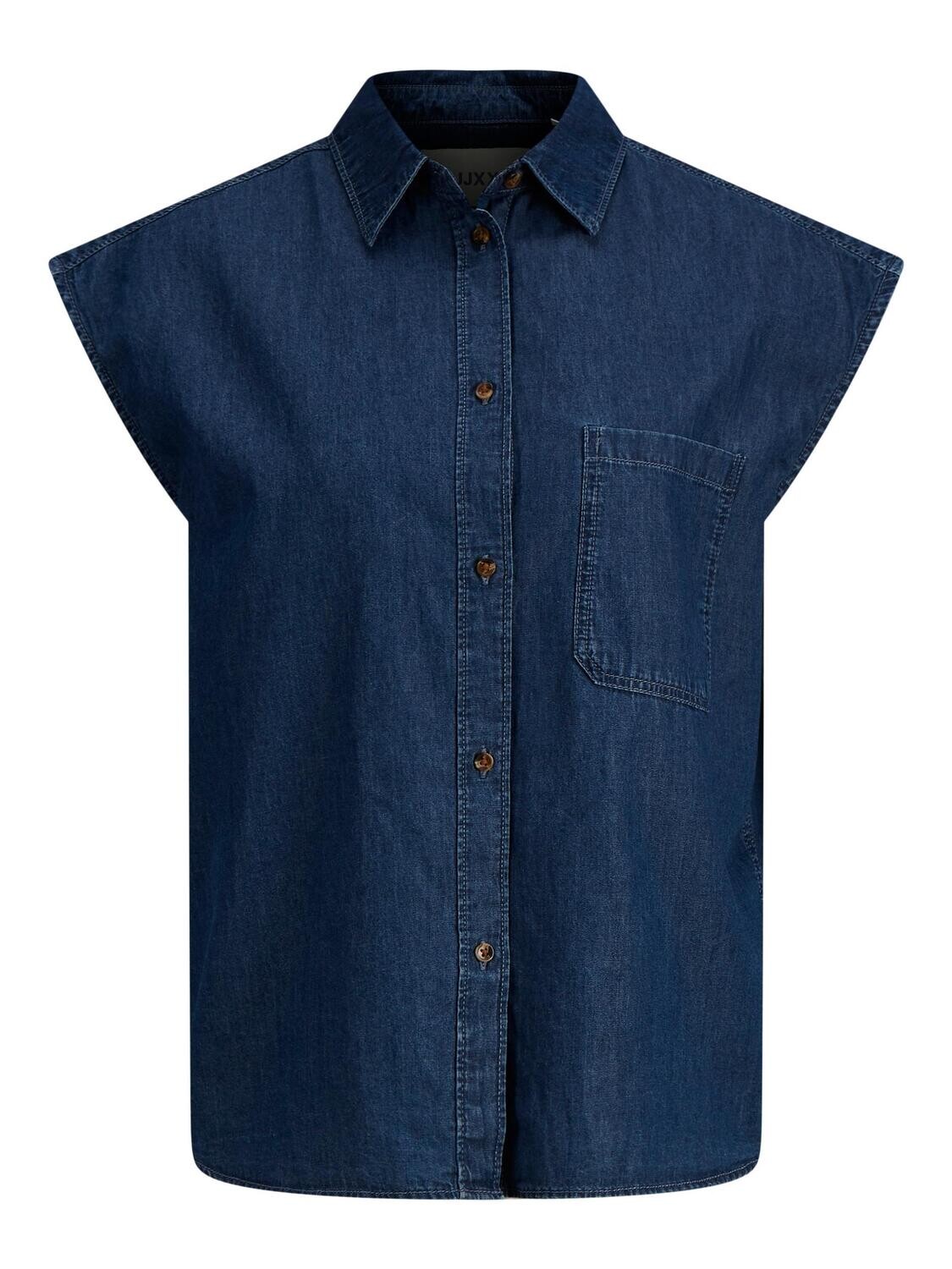 JXLAYLA SL CHAMBRAY SHIRT SN Medium Blue Denim