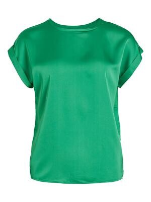 VIELLETTE S/S SATIN TOP/SU - NOOS Bright Green