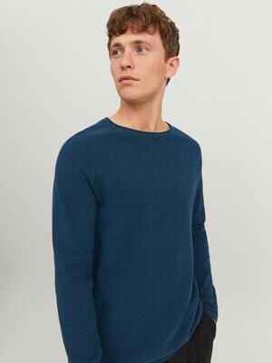 JJEHILL KNIT CREW NECK NOOS Sailor Blue/Twist