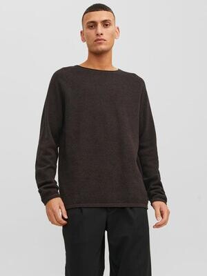 JJEHILL KNIT CREW NECK NOOS Seal Brown/Twist