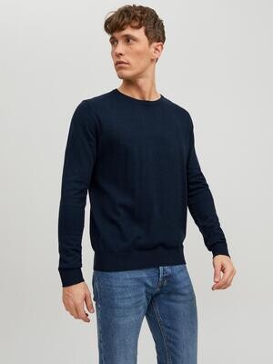 JJEEMIL KNIT CREW NECK NOOS Navy Blazer