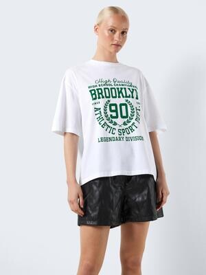 NMMILLIE COLLEGE S/S TOP FWD Bright White-BROOKLYN