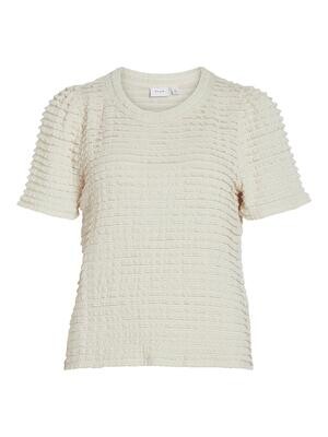 VILOGAN OPEN O-NECK S/S TOP/SU Birch