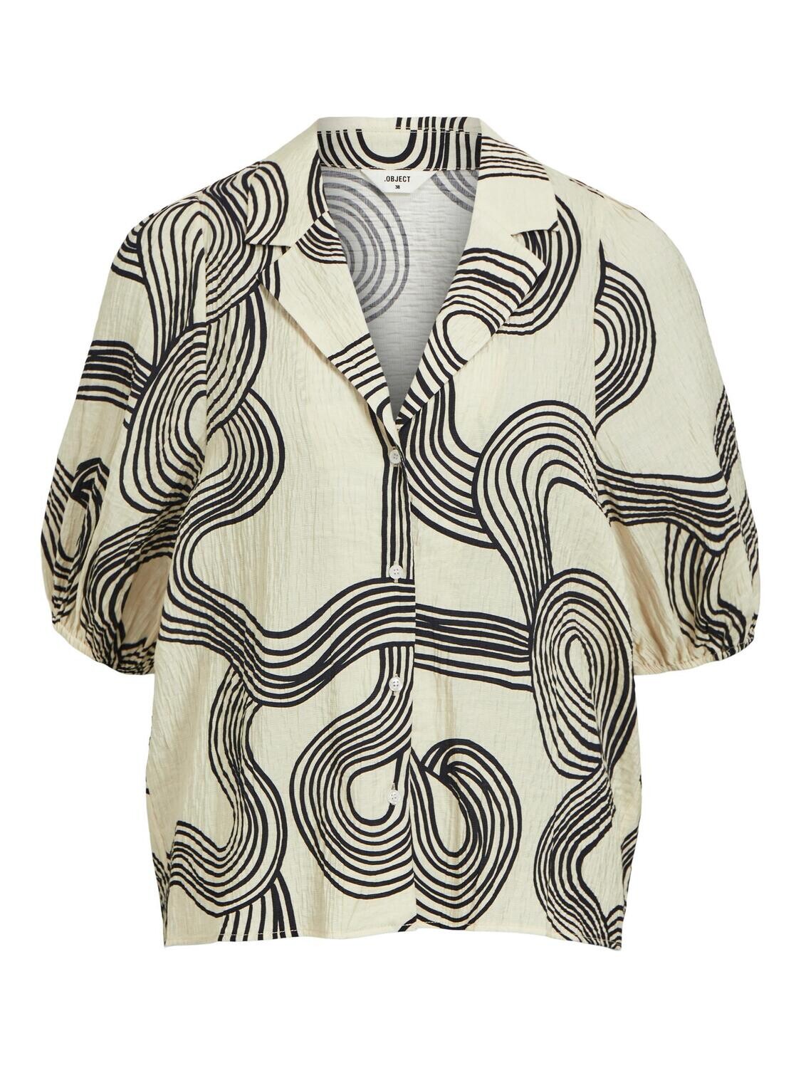 OBJALLI S/S SHIRT PB14 DIV Sandshell-Black