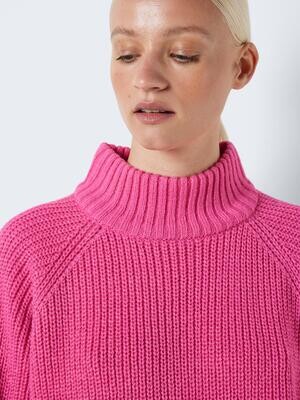 NMTIMMY L/S HIGHNECK KNIT NOOS Hot Pink