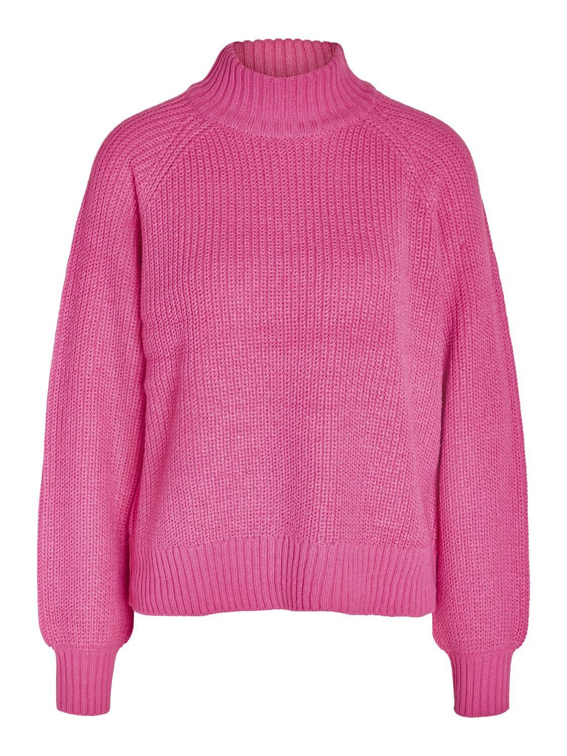 NMTIMMY L/S HIGHNECK KNIT NOOS Hot Pink
