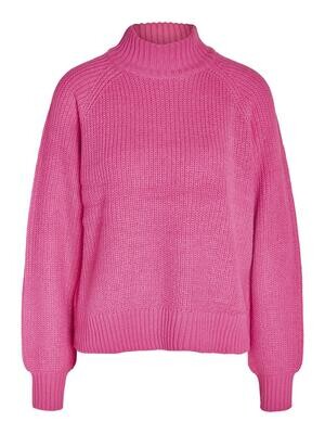 NMTIMMY L/S HIGHNECK KNIT NOOS Hot Pink