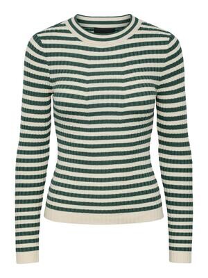 PCCRISTA LS O-NECK KNIT NOOS BC Trekking Green/BIRCH